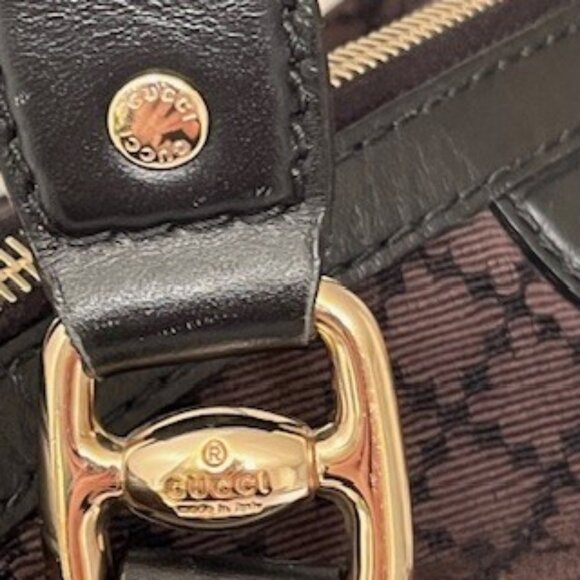 GUCCI Shoulder Bag,  Brown Canvas and Leather - Picture 9 of 12